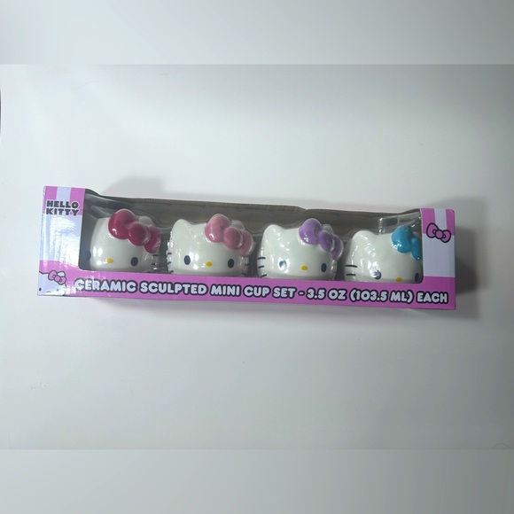 Hello Kitty Sanrio Ceramic Sculpted Mini Cup Set - BNIB 😻 - Picture 4 of 9